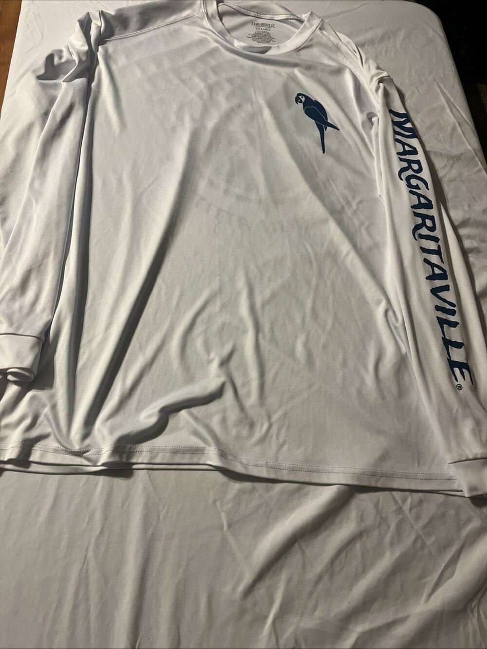 Margaritaville Men's Fishing Swim Shirt XXL Long Sleeve, UPF, Insignia Blue